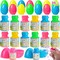 24 Pcs Prefilled Easter Eggs Bubble Wands for Kids Party Favors, Basket Stuffers, Toys Inside for Children Fun, Easter Decorations, Egg Hunt Game, Classroom Prize Supplies Gifts Décor